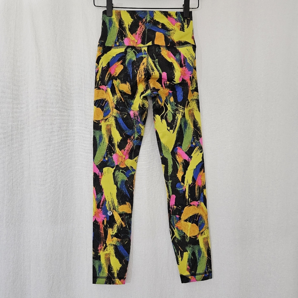 Lululemon Wunder Train High-Rise Crop 23" Multicolor Abstract Print Leggings - Picture 6 of 8